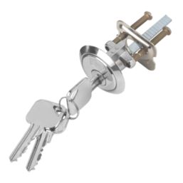 Smith & Locke Fire Rated  Replacement Night Latch Rim Cylinder Polished Chrome 43mm