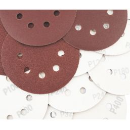 Titan   40-400 Grit 8-Hole Punched Multi-Material Sanding Discs 125mm 60 Pack