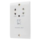Vimark Pro 2-Gang Dual Voltage Shaver Socket 115 / 230V White
