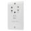 Vimark Pro 2-Gang Dual Voltage Shaver Socket 115 / 230V White