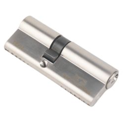Smith & Locke Fire Rated 1 Star Double 6-Pin Euro Cylinder Lock 35-45 (80mm) Polished Nickel