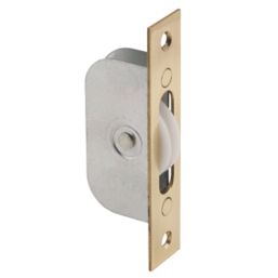 Carlisle Brass Sash Window Axle Pulley & Nylon Wheel Polished Brass 117mm x 42mm