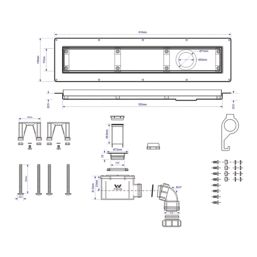 McAlpine CD600-P Channel Drain Polished Stainless Steel 610mm x 150mm