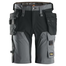 Snickers 6175 Stretch Work Shorts Steel Grey / Black 41" W