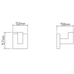 Alessano Bathroom Hook Chrome-Plated