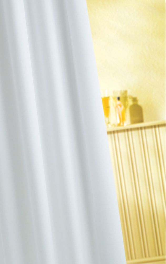 Croydex Vinyl Shower Curtain White 1800mm x 1800mm Screwfix