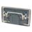 Hager Sollysta WRSS82BSB-USBAC 13A 2-Gang 2P+E Switched Socket + 3.1A 15.5W 2-Outlet Type A & C USB Charger Brushed Steel with Black Inserts