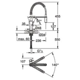 Grohe Get Professional 30360000 Pull-Out Kitchen Tap Chrome