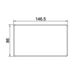 LAP  2-Gang Blanking Plate Matt Black