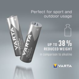 Varta Ultra AA 1.5V Lithium Batteries 4 Pack