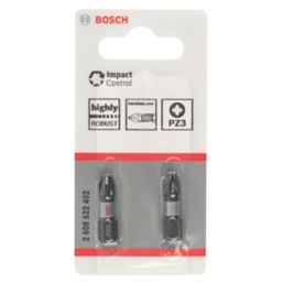 Bosch  1/4" 25mm Hex Shank PZ3 Impact Control Screwdriver Bits 2 Pack