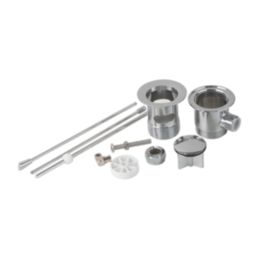 Flomasta Slotted Pop Up Basin Waste with Lever Chrome-Plated Brass 32mm