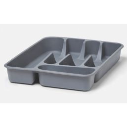 Essentials Datil Plastic Cutlery Tray 260mm x 330mm Grey