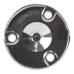 Essentials Rail End Brackets Polished Chrome 25mm 2 Pack