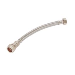 Essentials Flexible Tap Connector with Isolating Valve 22mm x 3/4" x 300mm