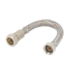 Essentials Flexible Tap Connector with Isolating Valve 22mm x 3/4" x 300mm
