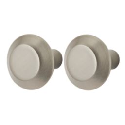 Essentials Nutmeg Prism Cabinet Knob Brushed Nickel 32mm 2 Pieces