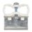 Lewden White Round Twin Mains Tail Clamps 25mm² 2 Pack