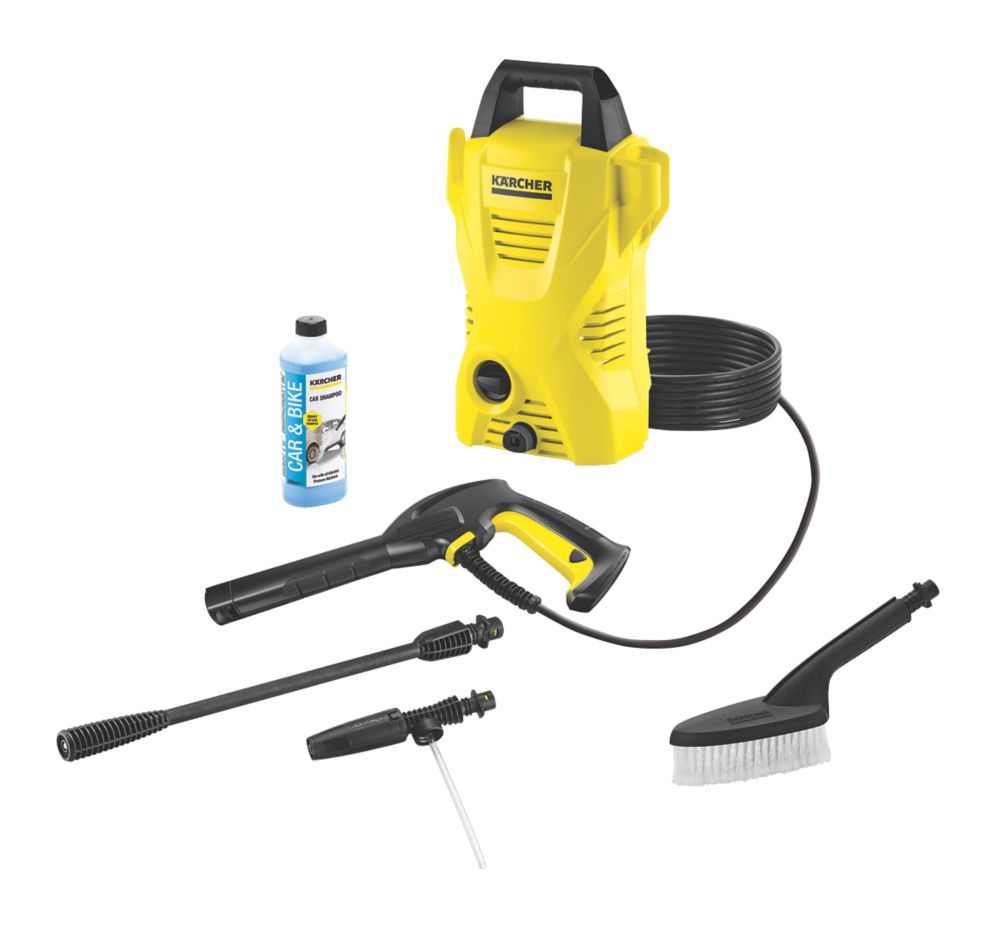 Kärcher 2000 PSI Electric Pressure Washer, Vario Power & Dirtblaster Wands,  Pressurized Hose Reel, 1.4 GPM, Yellow/Black