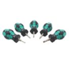 Wera Set 2 Mixed Stubby Screwdriver Set 5 Pieces