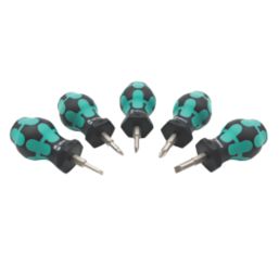 Wera Set 2 Mixed Stubby Screwdriver Set 5 Pieces