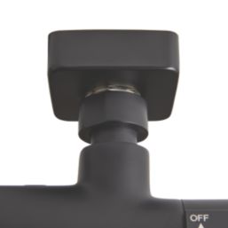 Highlife Bathrooms  Square Shower Brackets Matt Black