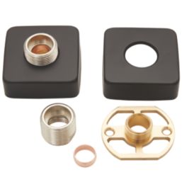 Highlife Bathrooms  Square Shower Brackets Matt Black