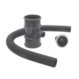 FloPlast MiniFlo Half Round Shed Gutter Pack Anthracite Grey 14 Pieces