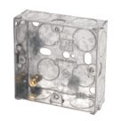 LAP  1-Gang Galvanised Steel  Installation Boxes 25mm 10 Pack