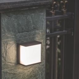 Lutec Doblo Outdoor LED Solar Wall Light With PIR Sensor Dark Grey 1000lm