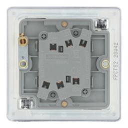 LAP  20A 16AX 2-Gang 2-Way Toggle Switch  Polished Chrome