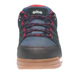 Site Scoria Size 11  Navy Blue/Red   Steel Toe Cap Safety Trainers