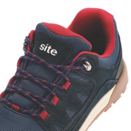 Site Scoria Size 11  Navy Blue/Red   Steel Toe Cap Safety Trainers