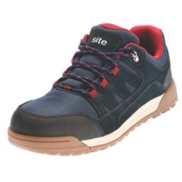 Site Scoria Size 11  Navy Blue/Red   Steel Toe Cap Safety Trainers