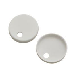 Highlife Bathrooms  WC Seat Hinge Cover Caps White 2 Pack