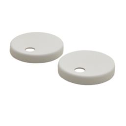 Highlife Bathrooms  WC Seat Hinge Cover Caps White 2 Pack