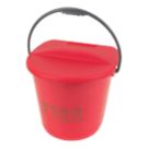 Plastic Fire Bucket & Lid 10Ltr