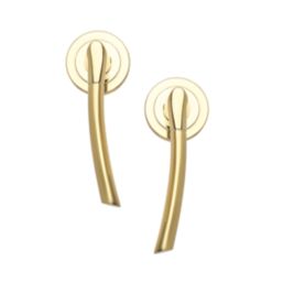 Designer Levers Augusta Door Handle Pair Polished / Brushed Brass