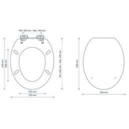 Pilica Soft-Close Toilet Seat Moulded Wood Anchor