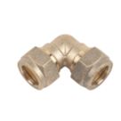 Flomasta  Brass Compression Equal 90° Elbows 15mm 10 Pack