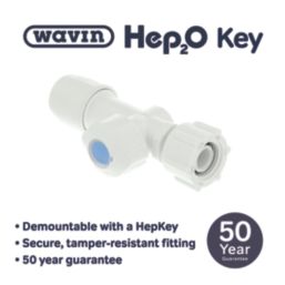 Hep2O HX18/15WS Straight Service Valve 15mm