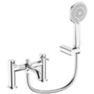 Bristan Mila Chrome 140mm Deck Mounted Dual Control Manual Shower Mixer Tap