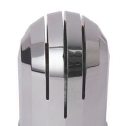 Flomasta  1/2" x 15mm Chrome Straight & L/S Modern Thermostatic Radiator Valve & Lockshield