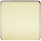 Knightsbridge  1-Gang Blanking Plate Polished Brass