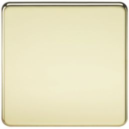 Knightsbridge  1-Gang Blanking Plate Polished Brass