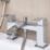 ETAL Kinlin Chrome 143mm Deck Mounted Dual Control Manual Shower Mixer Tap