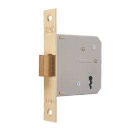 ERA  3 Lever Brass Mortice Deadlock 76mm Case - 56mm Backset
