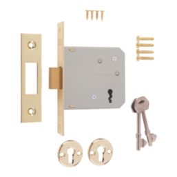 ERA 3 Lever Brass Mortice Deadlock 76mm Case - 56mm Backset