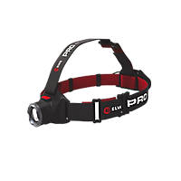 Elwis  Rechargeable LED Head Torch Black & Red 420lm