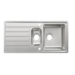 Swirl Canche 1.5 Bowl  Polished Stainless Steel Sink 1005mm x 505mm